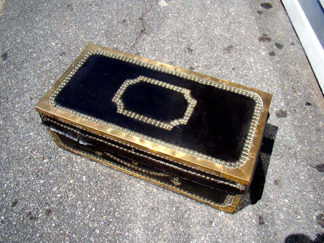 A China Trade period Campforwood Trunk with brass stud decoration circa 1830 — image 3
